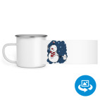 Кружка металлическая белая (круговая запечатка)