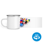 Кружка металлическая белая (круговая запечатка)