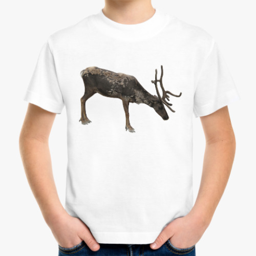 Детская футболка с принтом Олень