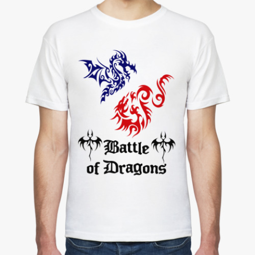 Футболка с принтом Battle Dragons