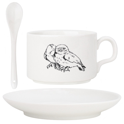 Кофейный набор 'Сова целует'