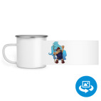 Кружка металлическая белая (круговая запечатка)