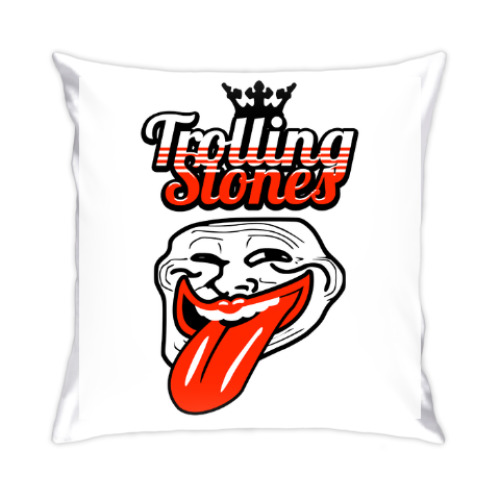 Подушка с принтом Trolling Stones