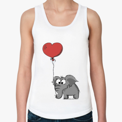 Женская майка с принтом  слоник