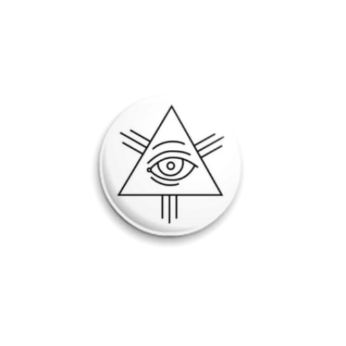 Значок 25мм с принтом Глаз Триединства