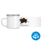 Кружка металлическая белая (круговая запечатка)