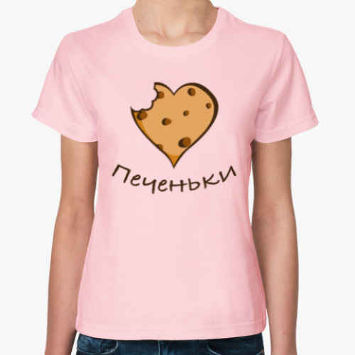 Женская футболка Сердечное печенье