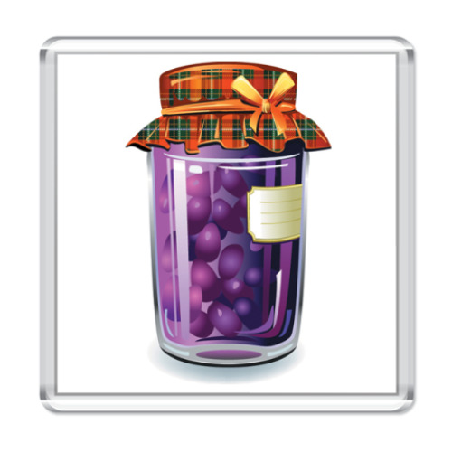 Магнит с принтом Баночка Сливового Джема