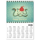 Календарь A4 2026, белый Happy New Year