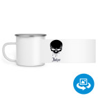 Кружка металлическая белая (круговая запечатка)