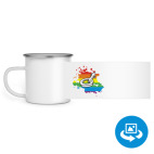 Кружка металлическая белая (круговая запечатка)