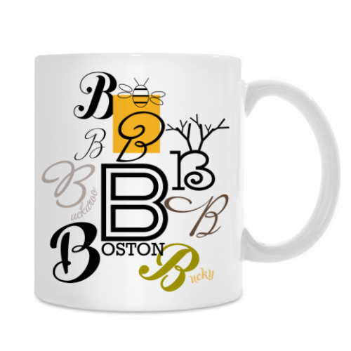 Кружка с принтом Буквы В