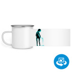 Кружка металлическая белая (круговая запечатка)