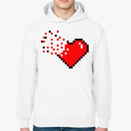 Толстовка худи Pixel Broken Heart (сердце)
