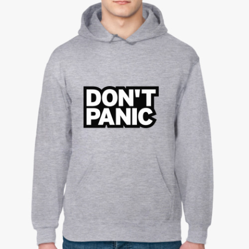 Толстовка худи с принтом Don't panic