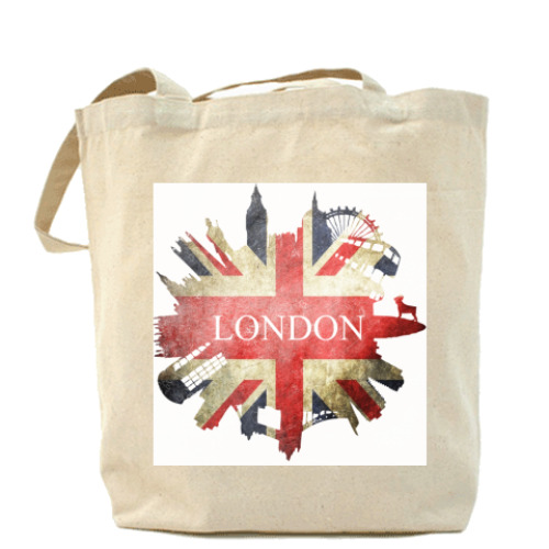 Сумка шоппер с принтом LONDON