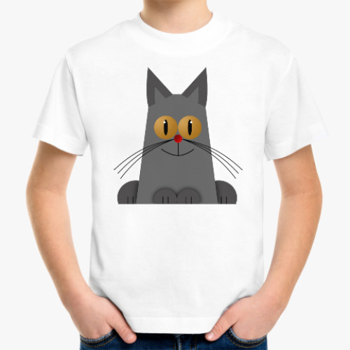 Детская футболка Желтоглазый котик
