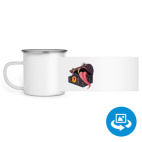 Кружка металлическая белая (круговая запечатка)