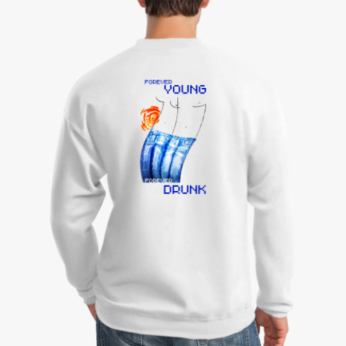 Свитшот с принтом FOREVER YOUNG