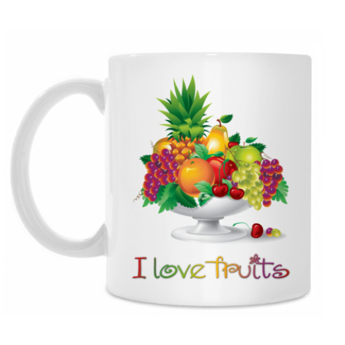 Кружка с принтом Фрукты