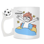 Кружка с футбольным мячиком
