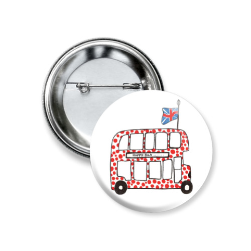 Значок 37мм с принтом England