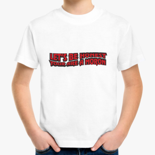 Детская футболка с принтом Let's be honest