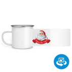 Кружка металлическая белая (круговая запечатка)