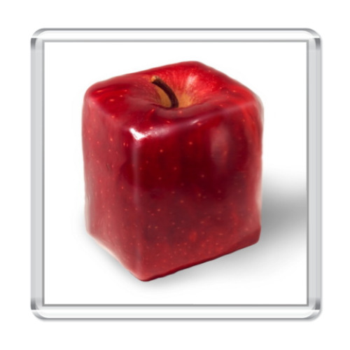 Магнит Яблоко-куб