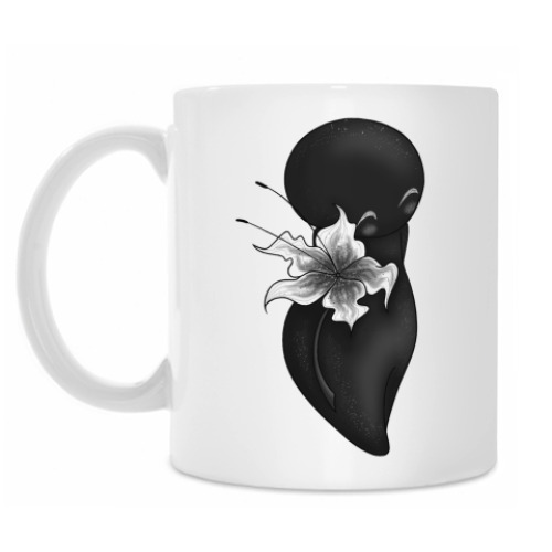 Кружка Тень с цветочком