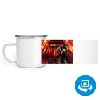 Кружка металлическая белая (круговая запечатка)