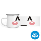 Кружка металлическая белая (круговая запечатка)