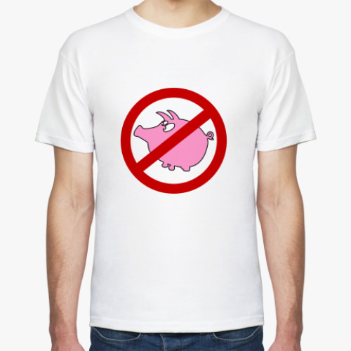 Футболка с принтом Стоп Свиной Грипп