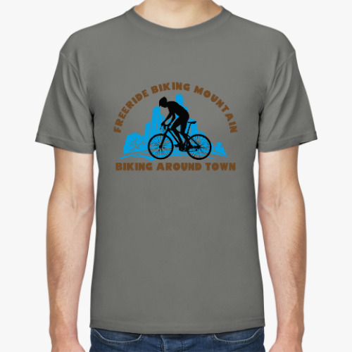 Футболка с принтом biking around town