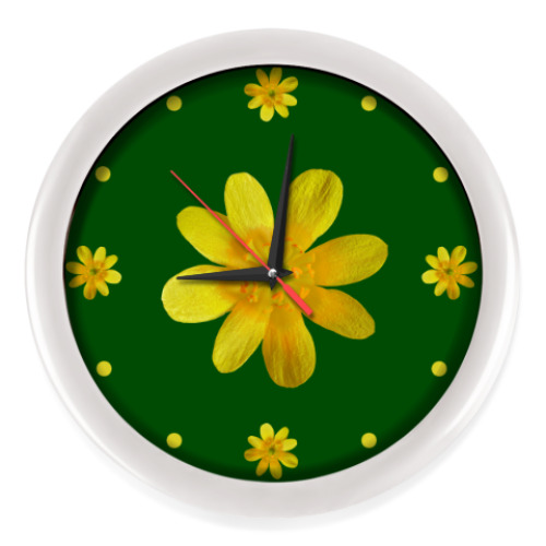 Настенные часы Цветочный циферблат