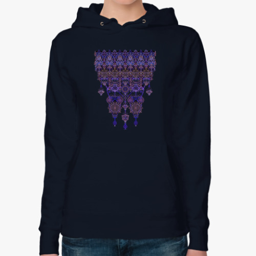 Женская толстовка худи Узор монисто,Ажур,кружево,lace,орнамент,восточный