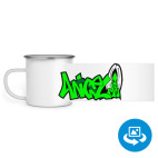 Кружка металлическая белая (круговая запечатка)