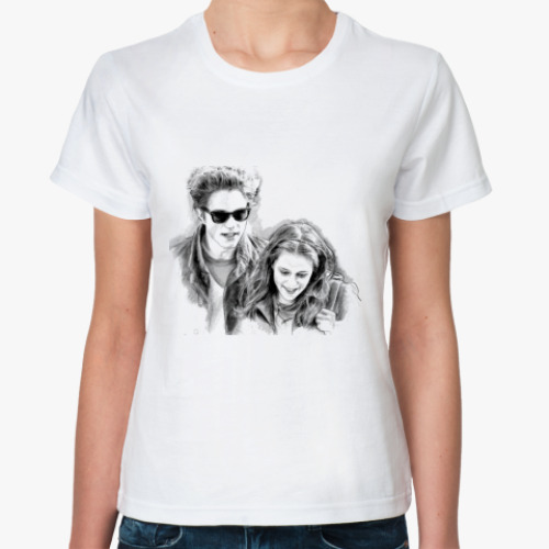 Классическая футболка Женская футболка, белая