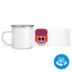 Кружка металлическая белая (круговая запечатка)