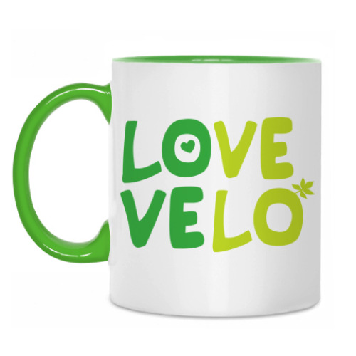 Кружка с принтом Love velo
