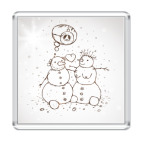 Магнит 6.5 x 6.5 см  Снеговик