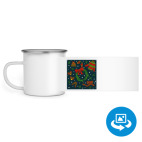 Кружка металлическая белая (круговая запечатка)