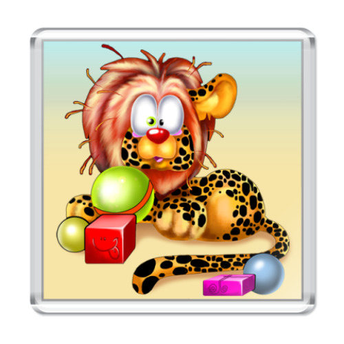 Магнит  'Лео с игрушками'