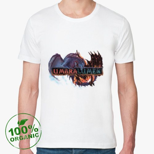 Футболка из органик-хлопка с принтом Umbralumen ART Логотип