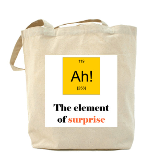 Сумка шоппер с принтом  Ah!