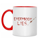 Двухцветная кружка Everybody Lies