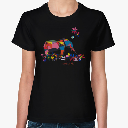 Женская футболка с принтом Street art