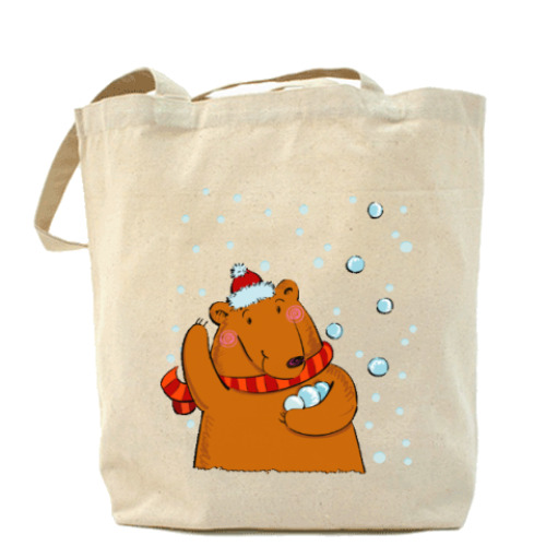 Сумка шоппер с принтом Медведь