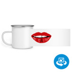 Кружка металлическая белая (круговая запечатка)