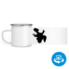 Кружка металлическая белая (круговая запечатка)